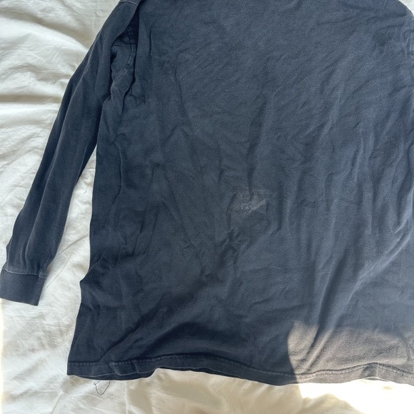 plain black GEMROCK blank long sleeve 100% cotton shirt mens sz 3XL - Picture 2 of 12